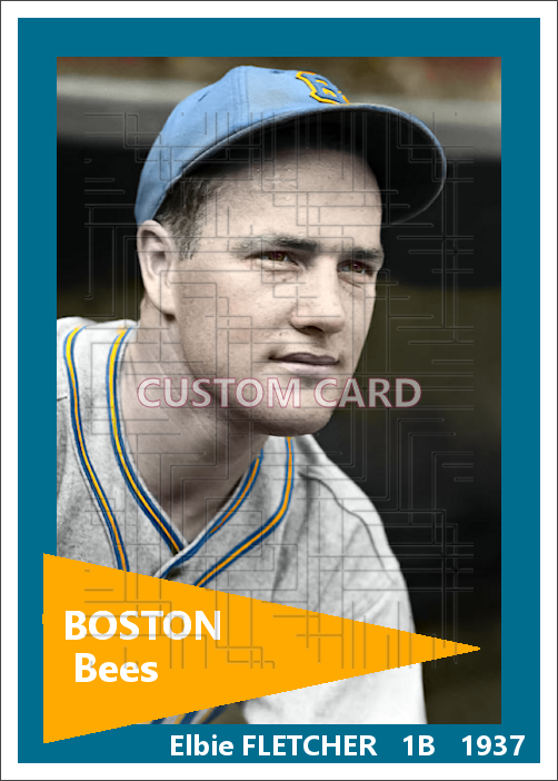 Elbie Fletcher - 1937 Boston Bees - choose a size & style