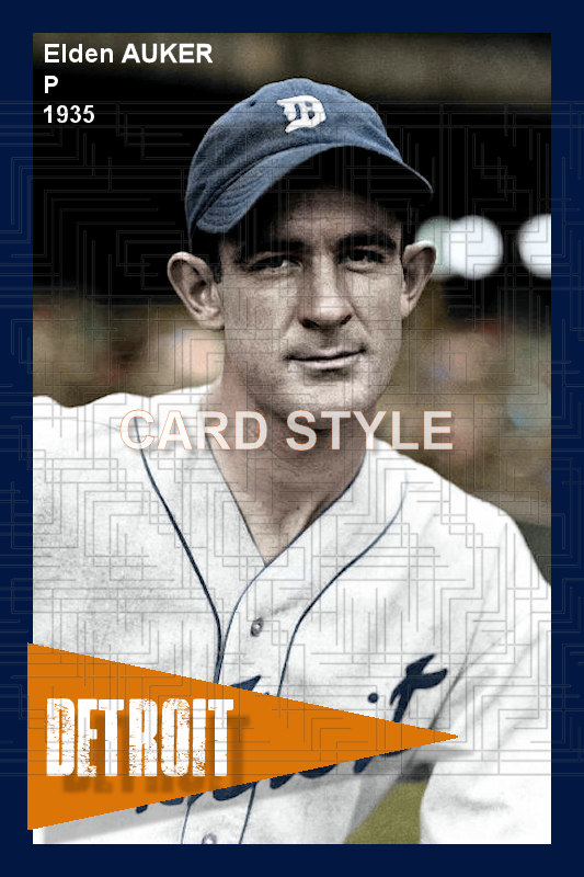 Elden Auker - 1935 Detroit Tigers - choose a size & style
