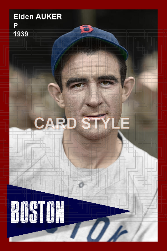 Elden Auker - 1939 Boston Red Sox - choose a size & style