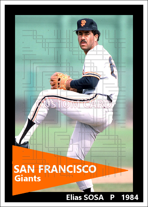 Elias Sosa - 1984 San Francisco Giants - choose a size & style