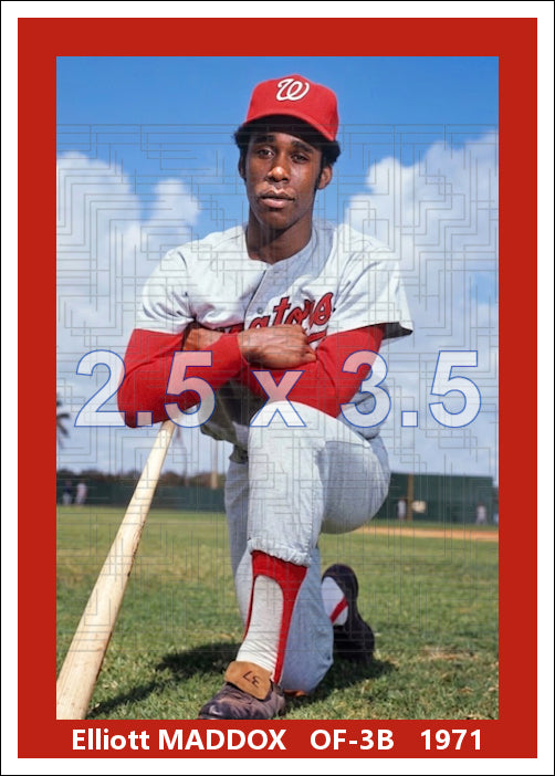 Elliott Maddox - 1971 Washington Senators - choose a size & style