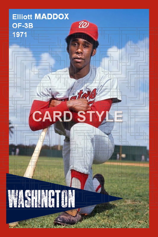 Elliott Maddox - 1971 Washington Senators - choose a size & style