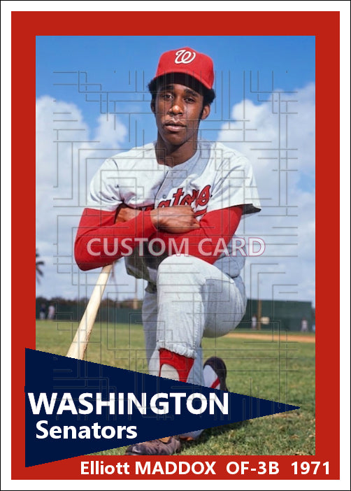 Elliott Maddox - 1971 Washington Senators - choose a size & style