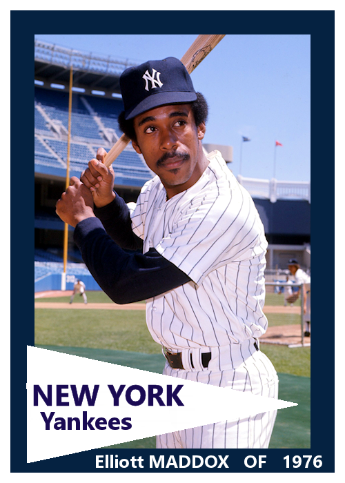 Elliott Maddox - 1976 New York Yankees - choose a size & style