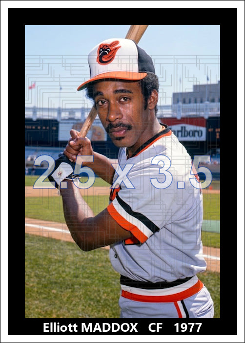 Elliott Maddox - 1977 Baltimore Orioles - choose a size & style
