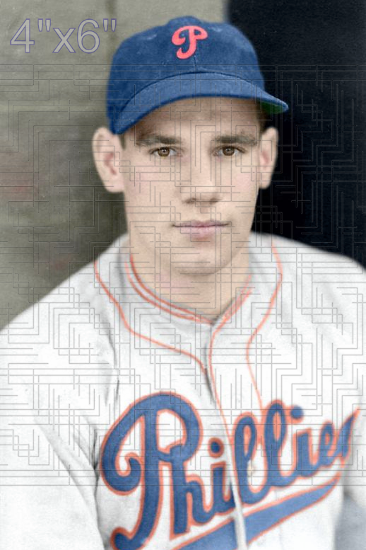 Elmer Burkart - 1937 Philadelphia Phillies - choose a size & style