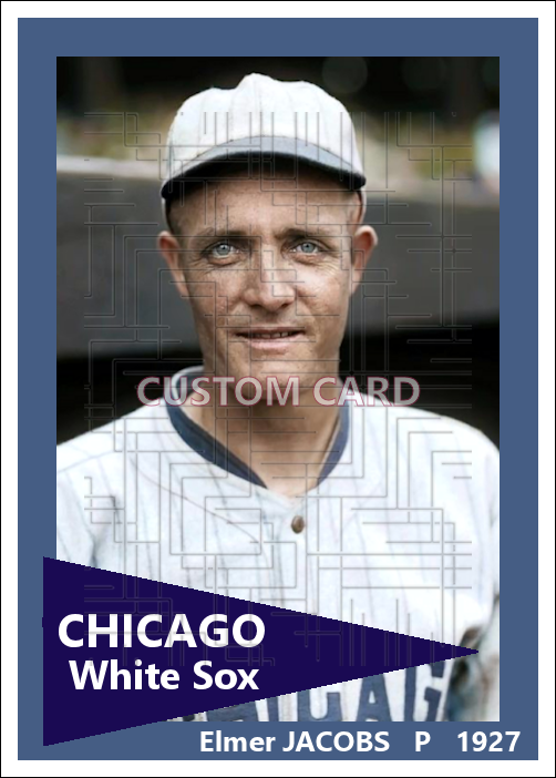 Elmer Jacobs - 1927 Chicago White Sox - choose a size & style