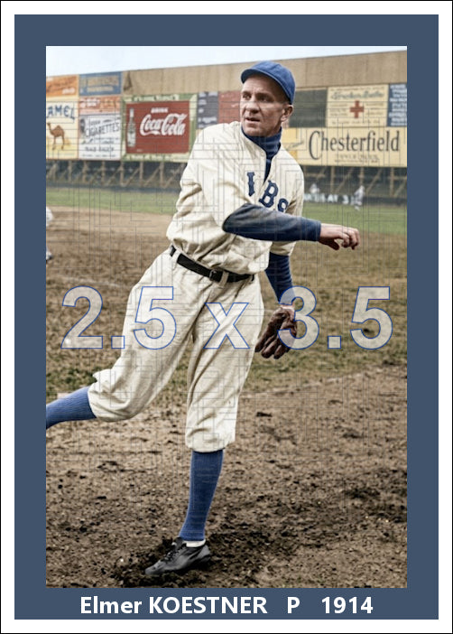 Elmer Koestner - 1914 Chicago Cubs - choose a size & style