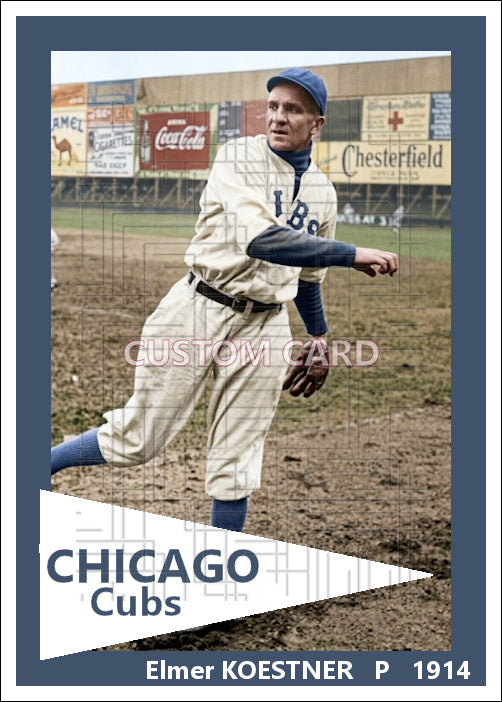 Elmer Koestner - 1914 Chicago Cubs - choose a size & style