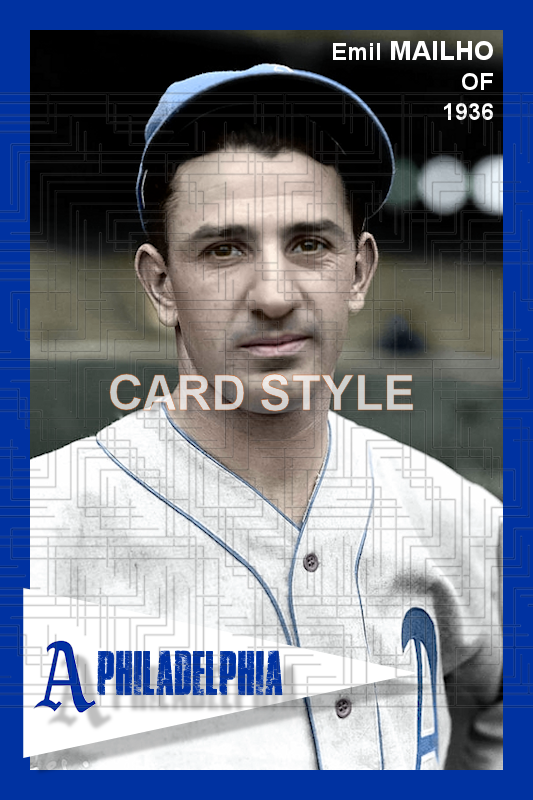 Emil Mailho - 1936 Philadelphia Athletics - choose a size & style