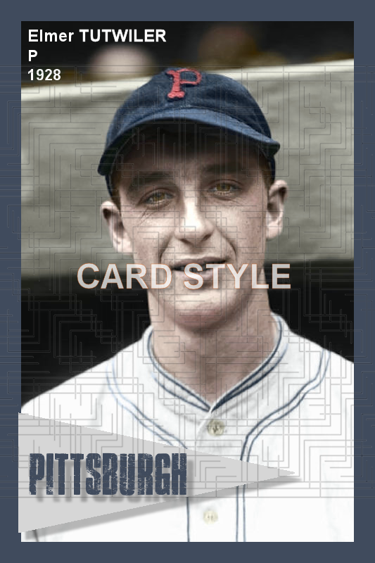 Elmer Tutwiler - 1928 Pittsburgh Pirates - choose a size & style