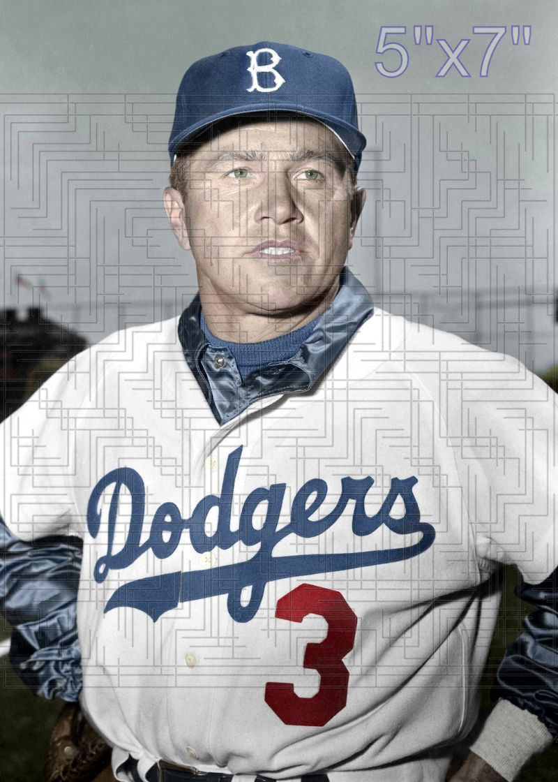 Elmer Valo - 1957 Brooklyn Dodgers - choose a size & style