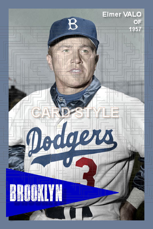 Elmer Valo - 1957 Brooklyn Dodgers - choose a size & style