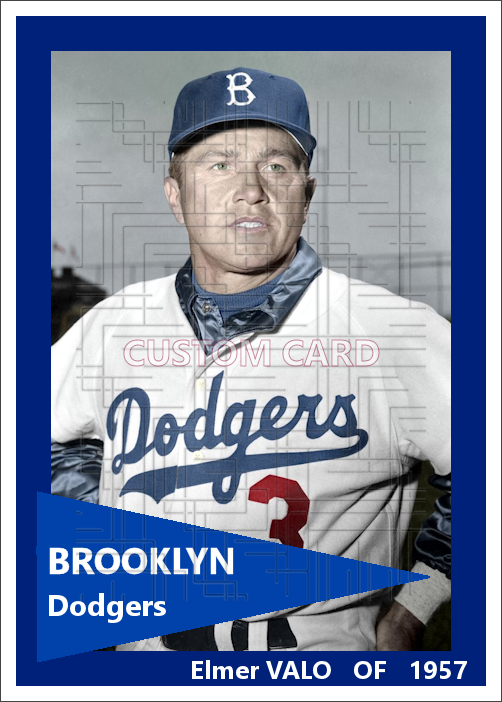 Elmer Valo - 1957 Brooklyn Dodgers - choose a size & style