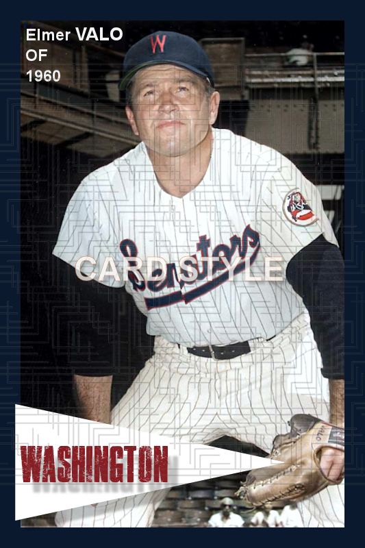 Elmer Valo - 1960 Washington Senators - choose a size & style