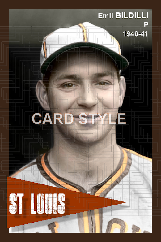 Emil Bildilli - 1940-41 St. Louis Browns - choose a size & style