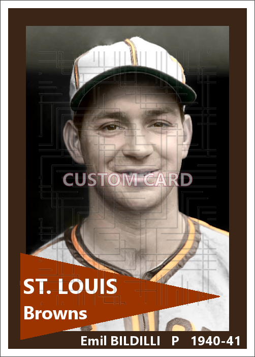 Emil Bildilli - 1940-41 St. Louis Browns - choose a size & style