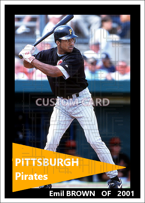 Emil Brown - 2001 Pittsburgh Pirates - choose a size & style