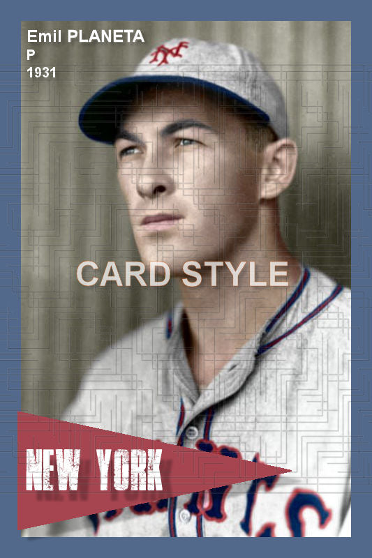 Emil Planeta - 1931 New York Giants - choose a size & style