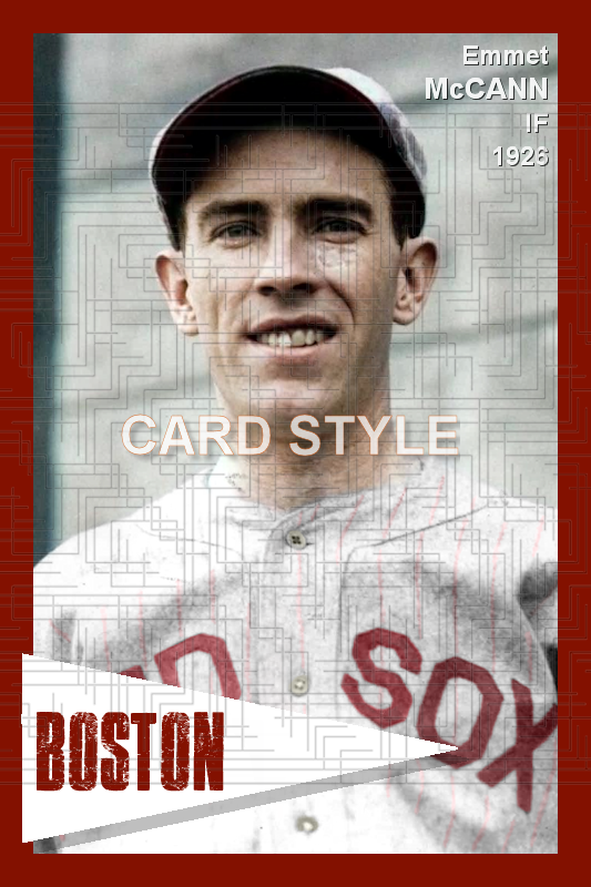 Emmett McCann - 1926 Boston Red Sox - choose a size & style