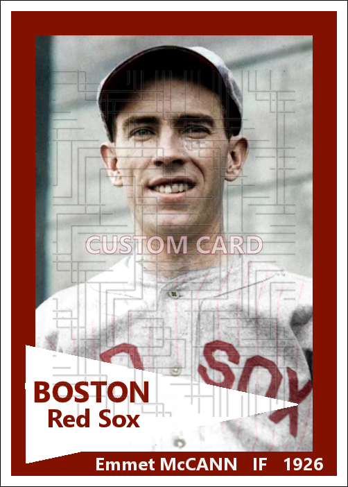 Emmett McCann - 1926 Boston Red Sox - choose a size & style
