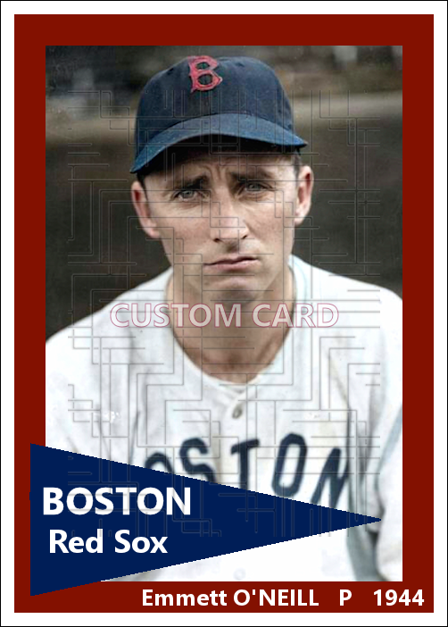 Emmett O'Neill - 1944 Boston Red Sox - choose a size & style