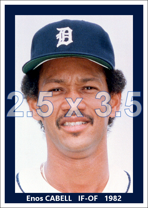 Enos Cabell - 1982 Detroit Tigers - choose a size & style