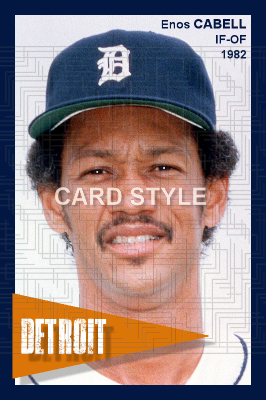 Enos Cabell - 1982 Detroit Tigers - choose a size & style
