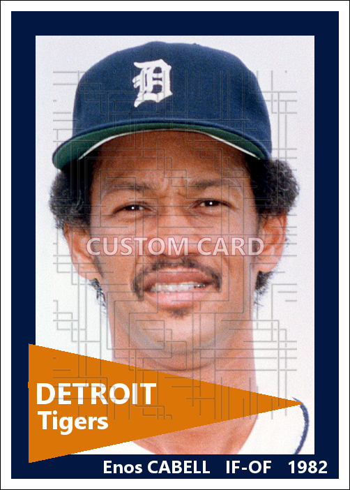 Enos Cabell - 1982 Detroit Tigers - choose a size & style