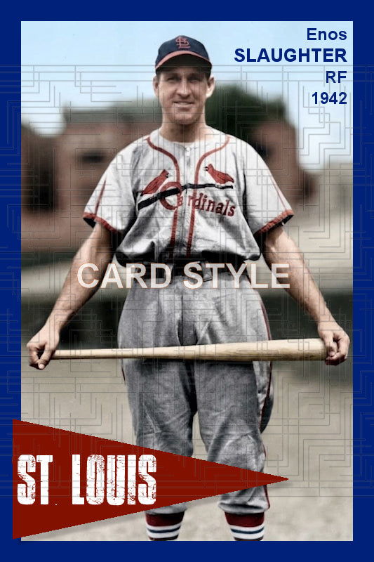Enos Slaughter - 1942 St. Louis Cardinals - choose a size & style