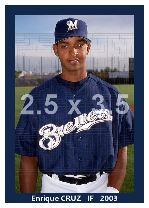 Enrique Cruz - 2003 Milwaukee Brewers - choose a size & style