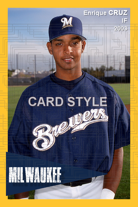Enrique Cruz - 2003 Milwaukee Brewers - choose a size & style