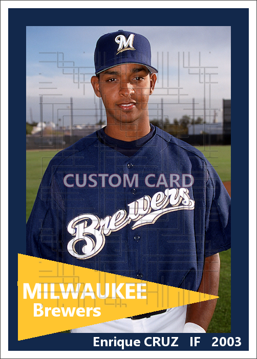 Enrique Cruz - 2003 Milwaukee Brewers - choose a size & style