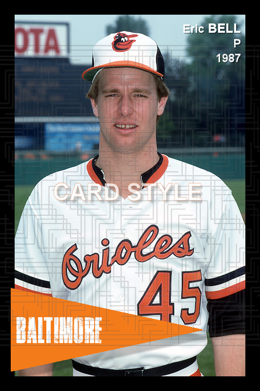 Eric Bell - 1987 Baltimore Orioles - choose a size & style