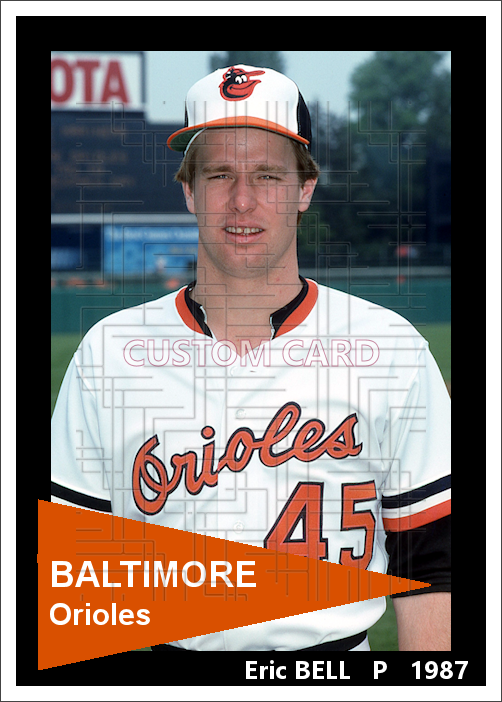 Eric Bell - 1987 Baltimore Orioles - choose a size & style