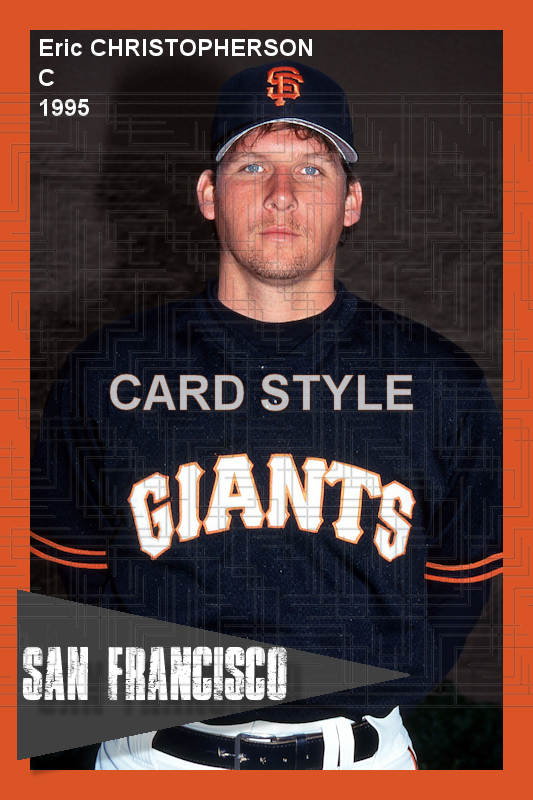Eric Christopherson - 1995 San Francisco Giants - choose a size & style