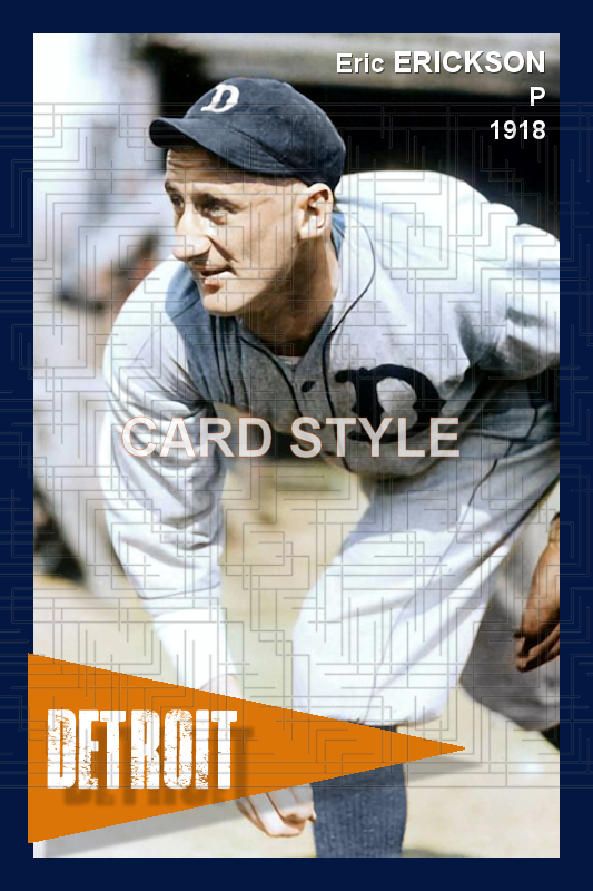 Eric Erickson - 1918 Detroit Tigers - choose a size & style