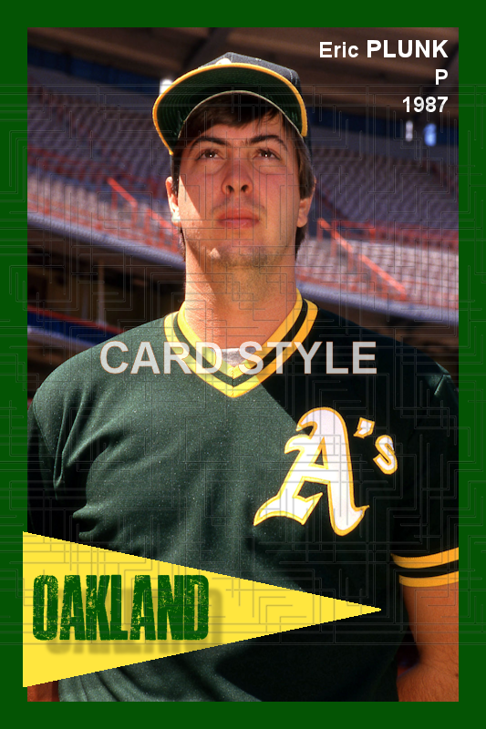 Eric Plunk - 1987 Oakland Athletics - choose a size & style