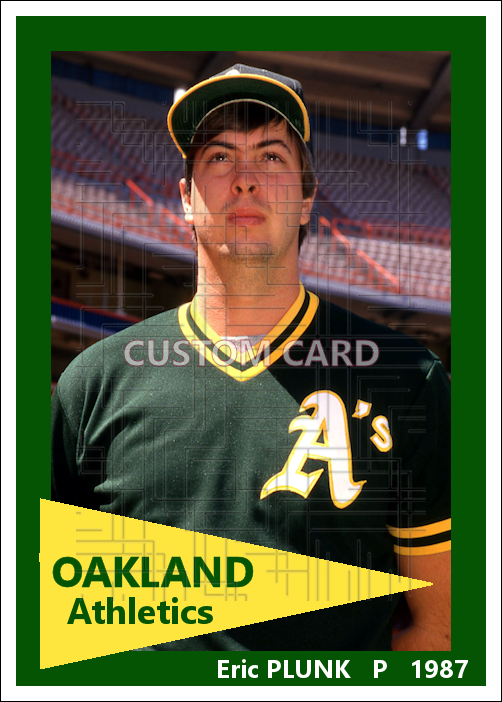 Eric Plunk - 1987 Oakland Athletics - choose a size & style