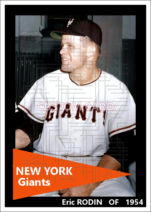 Eric Rodin - 1954 New York Giants - choose a size & style