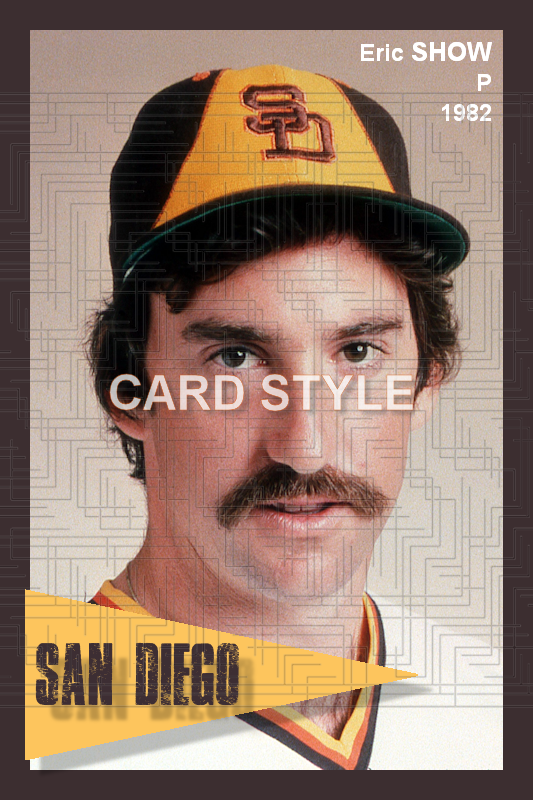 Eric Show - 1982 San Diego Padres - choose a size & style