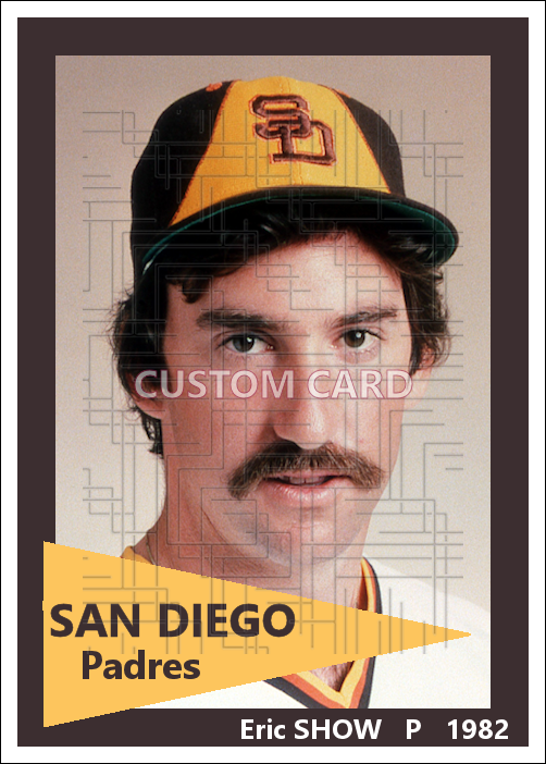 Eric Show - 1982 San Diego Padres - choose a size & style