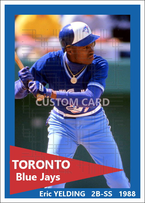 Eric Yelding - 1988 Toronto Blue Jays - choose a size & style