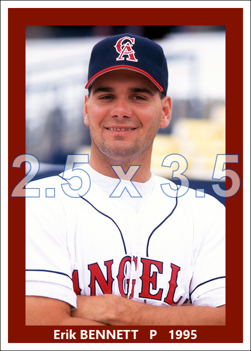 Erik Bennett - 1995 California Angels - choose a size & style