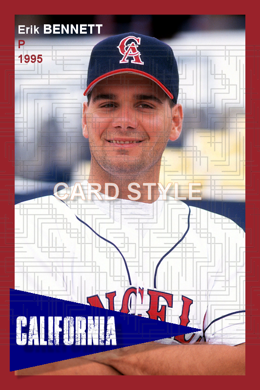 Erik Bennett - 1995 California Angels - choose a size & style