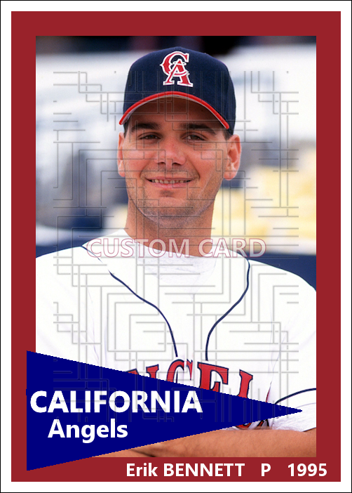 Erik Bennett - 1995 California Angels - choose a size & style