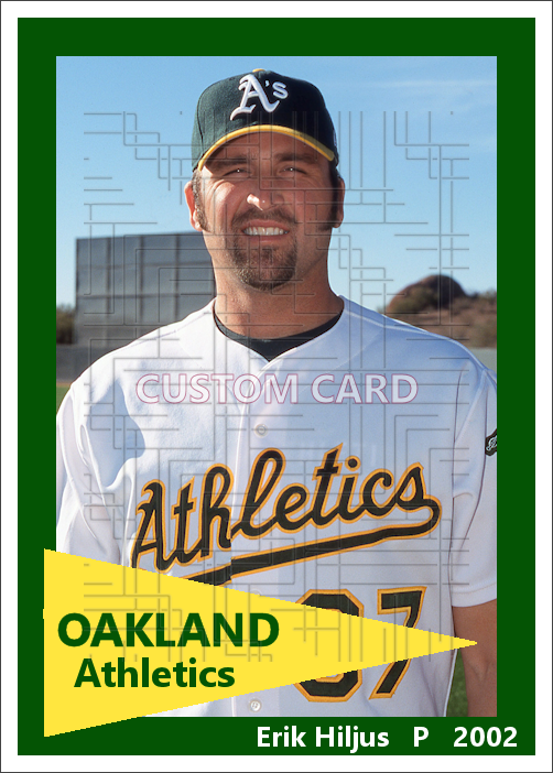 Erik Hiljus - 2002 Oakland Athletics - choose a size & style