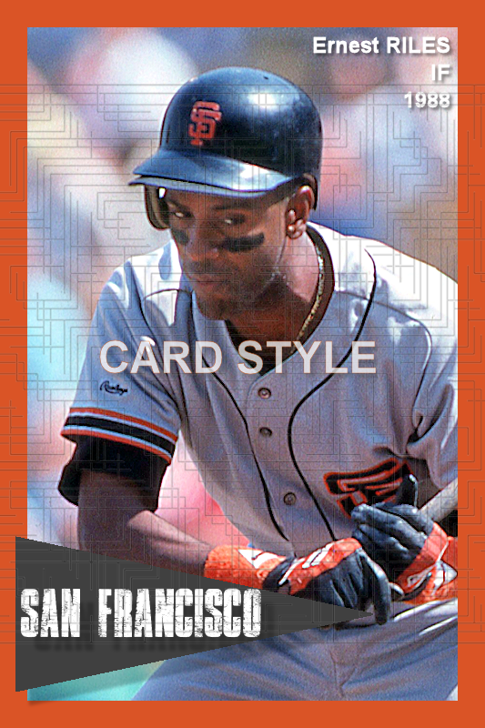 Ernest Riles - 1988 San Francisco Giants - choose a size & style