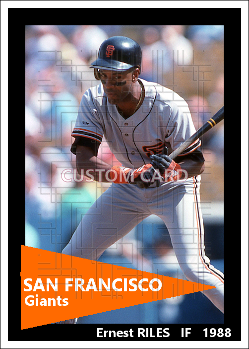 Ernest Riles - 1988 San Francisco Giants - choose a size & style