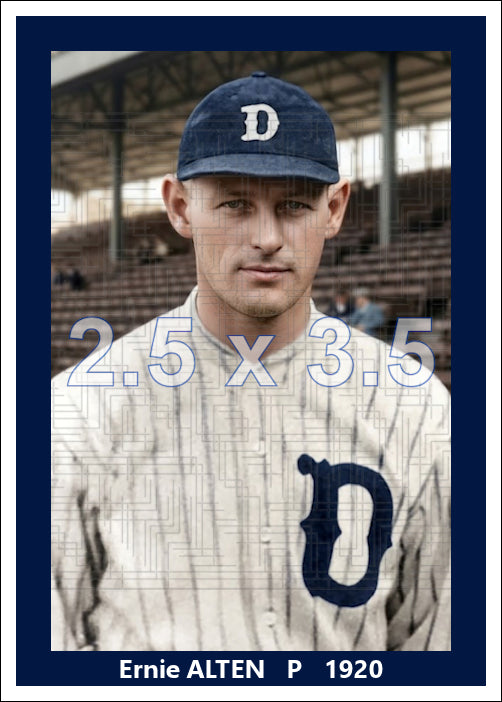 Ernie Alten - 1920 Detroit Tigers - choose a size & style